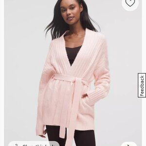 Alpaca-Blend Tie-Front Long Cardigan